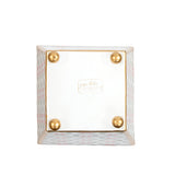 Holly Wreath Bow Enameled Square Cachepot Planter