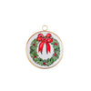 Holly Wreath Bow Ornament (single)