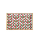 Holly Wreath Bow Enameled Rectangular Tray 10x15