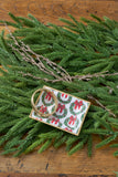 Holly Wreath Bow Enameled Landry Tray