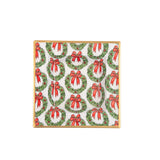 Holly Wreath Bow Enameled Tori Trinket Tray