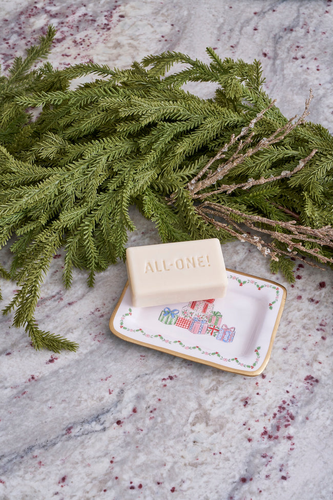 Christmas Gift Stack Enameled Laney Tray