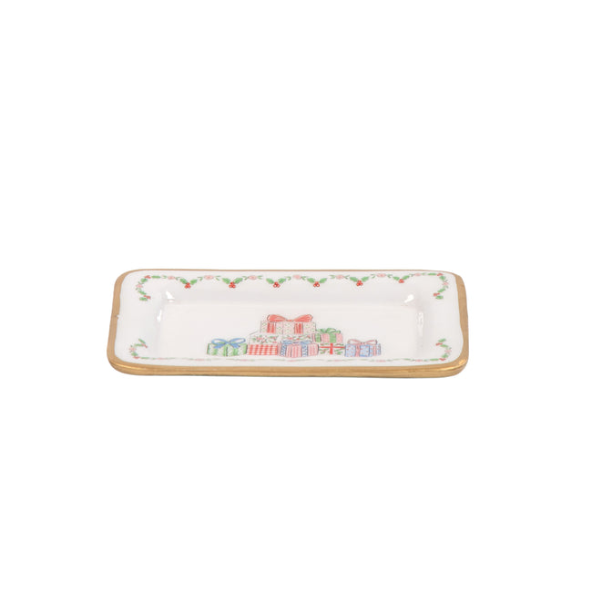 Christmas Gift Stack Enameled Laney Tray