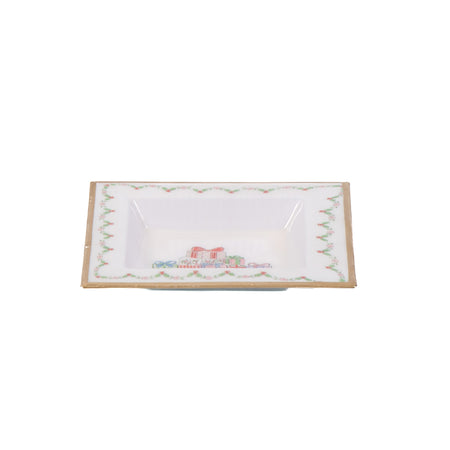 Bow Trellis Enameled Square Cachepot Planter