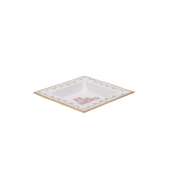 Christmas Gift Stack Enameled Tori Trinket Tray