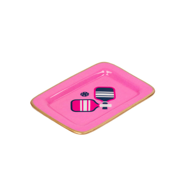 Pickleballs Enameled Laney Tray - Light Pink