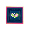 Pickleballs Enameled Tori Trinket Tray - Navy & Pink