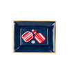 Pickleballs Enameled Landry Tray - Navy & Red