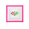 Pickleballs Enameled Tori Trinket Tray - White & Pink