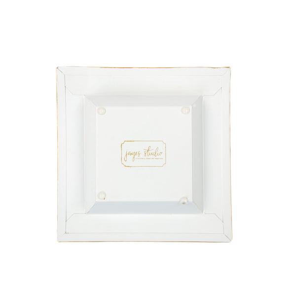 Pickleballs Enameled Tori Trinket Tray - White & Pink
