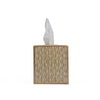 Woven Enameled Tissue Box Cover - Beige