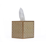 Woven Enameled Tissue Box Cover - Beige