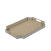 Woven Enameled Jaye Tray - Beige