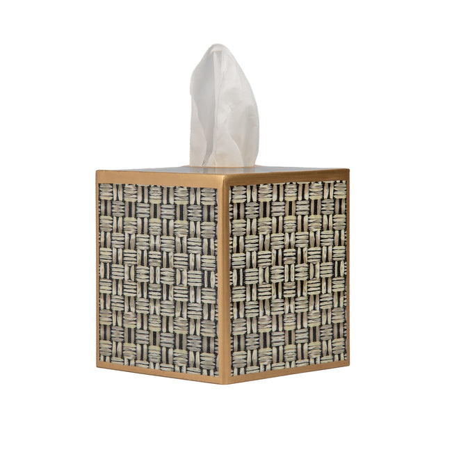 Woven Enameled Tissue Box Cover