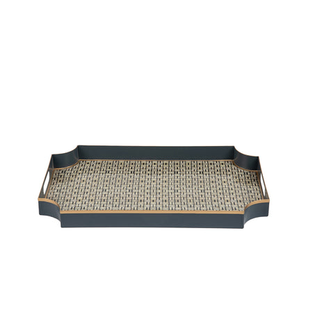 Kyoto Pagoda Enameled Jaye Tray - White & Red