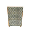 Woven Enameled Square Wastebasket