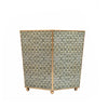 Woven Enameled Square Wastebasket