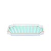 Gingham Enameled Jaye Tray - Mariner