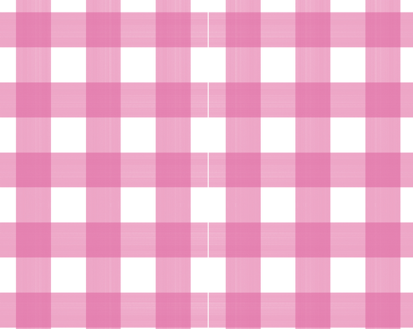 Gingham Enameled Jaye Tray - Pink