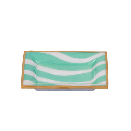 Pickleballs Enameled Tori Trinket Tray - White & Pink