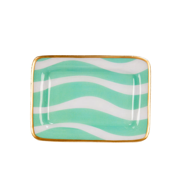 Breakers Enameled Laney Tray - Aqua