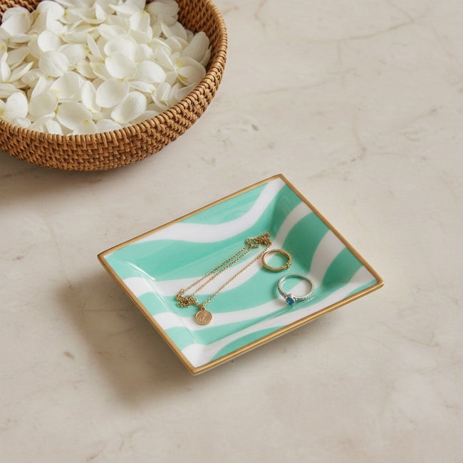 Breakers Enameled Landry Tray - Aqua