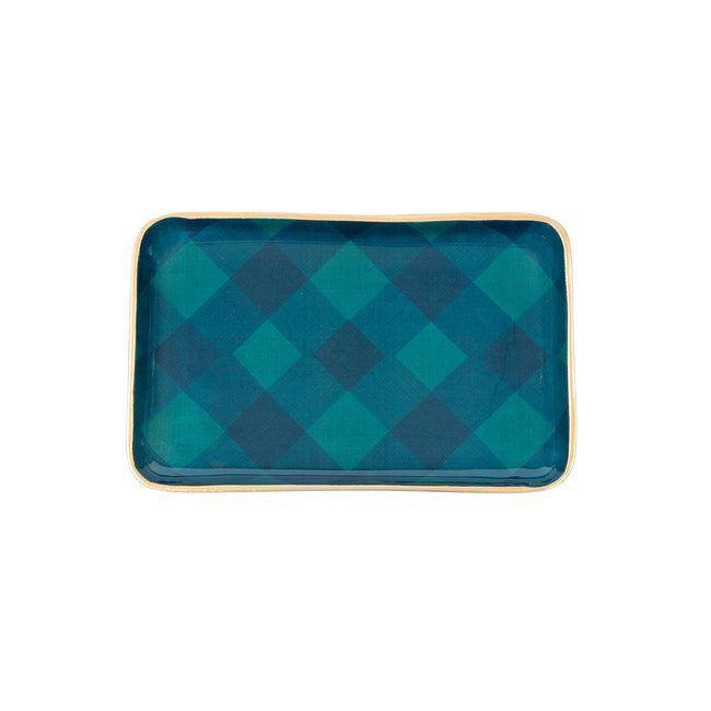 Sussex Plaid Enameled Parlor Tray