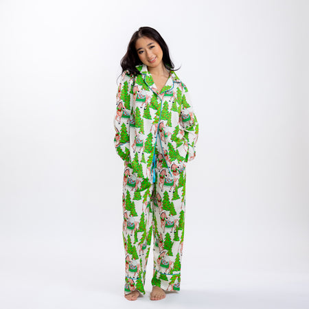 Bamboo Birds Luxe Ruffled Pajama Summer Set