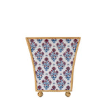 Lucinda Enameled Fluted Rectangle Cachepot