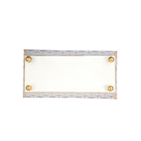 Lucinda Enameled Fluted Rectangle Cachepot