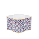 Lucinda Enamel Quatrefoil Cachepot Planter 6x12