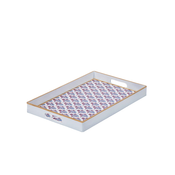 Lucinda Enameled Rectangular Tray 10x15 - Multi-Color