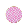 Checkered Ikat Enameled Charger (4pk) - Pink