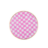 Checkered Ikat Enameled Charger (4pk) - Pink