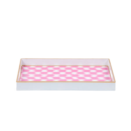 Palm Enameled Tori Trinket Tray - White & Green