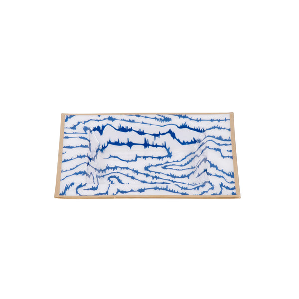 Heatwave Enameled Tori Trinket Tray - Cobalt Blue