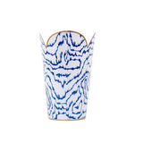 Heatwave Enameled Tulip Wastebasket - Cobalt Blue