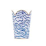 Heatwave Enameled Tulip Wastebasket - Cobalt Blue