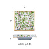 Elsie's Garden Enameled Tori Trinket Tray - Blue & Pink