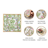 Elsie's Garden Enameled Tori Trinket Tray - Blue & Pink