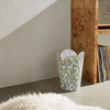 Elsie's Garden Enameled Tulip Wastebasket - Blue & Pink