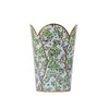 Elsie's Garden Enameled Tulip Wastebasket - Blue & Pink