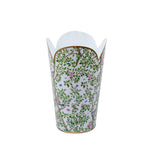 Elsie's Garden Enameled Tulip Wastebasket - Blue & Pink