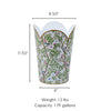 Elsie's Garden Enameled Tulip Wastebasket - Blue & Pink