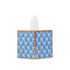 Lottie Enameled Tissue Box Cover - Blue