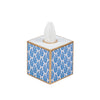 Lottie Enameled Tissue Box Cover - Blue