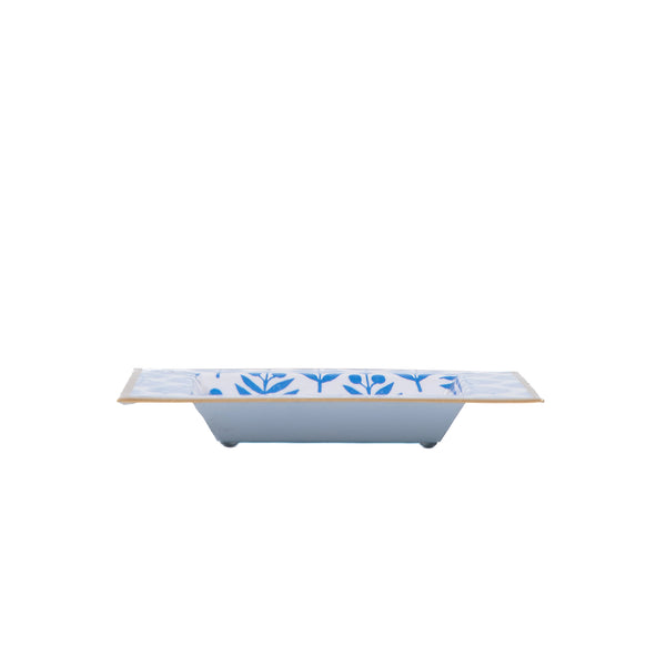 Lottie Enameled Tori Trinket Tray - Blue