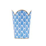 Lottie Enameled Tulip Wastebasket - Blue