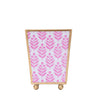 Lottie Enameled Square Cachepot Planter - Pink