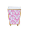 Lottie Enameled Square Cachepot Planter - Pink